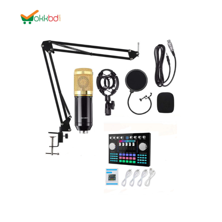 BM800 Studio Condenser Microphone set with K1 live sound Card