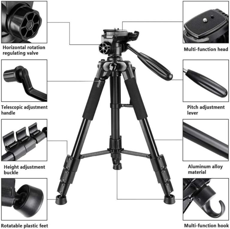 Professional NP-8850 Adjustable 175cm Tripod with Camera and Phone Stand
