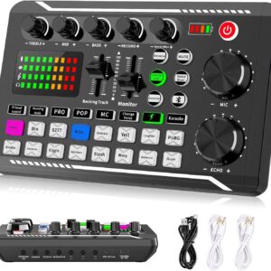 F998 Live Sound Card Audio Mixer