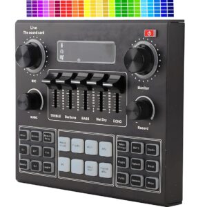 V9 Live Broadcast Sound Card External Stereo Audio Mixer