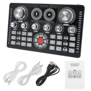 Karaoke Q7 Live Sound Card Male Female Voice Changer Audio Mixer for Stream YouTube Facebook Tiktok Live