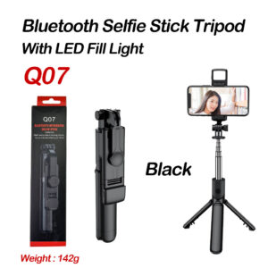 Q07 Bluetooth Selfie Stick with Light and Remote Control