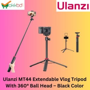 Ulanzi MT-44 Extendable Vlog Tripod With 360° Ball Head (Black)