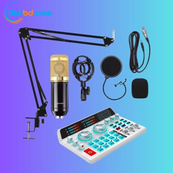 BM800 condenser microphone with H9 Live sound card