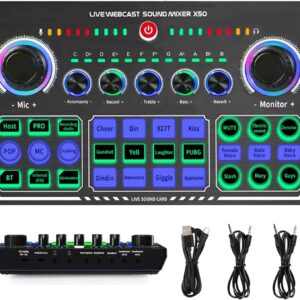 X50 Audio mixer voice changer for live streaming