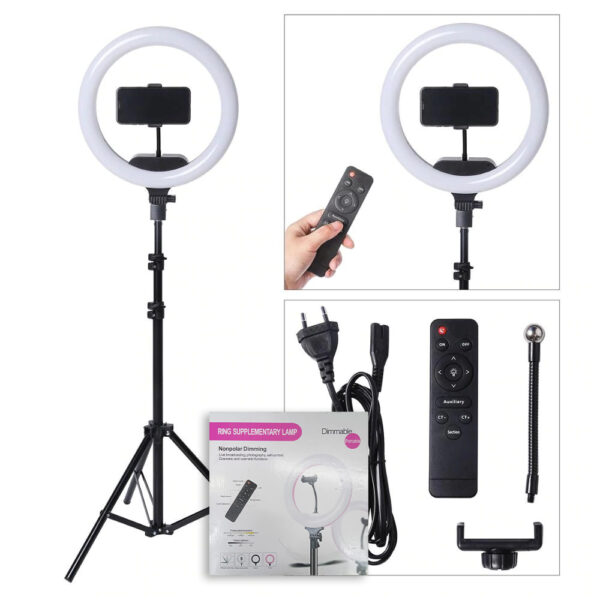 Dimmable 14inchi 36CM Selfie Lamp with Mobile phone holder Led Ring Light remote control with tripod stand - Image 3