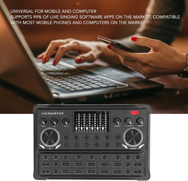 M3 Live Sound Card Dual Channel Audio Mixer Live Streaming Voice Changer Sound Board - Image 3