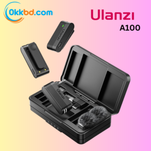 ULANZI A100 Wireless Lavalier Microphone Lapel Mic for Camera and Phone