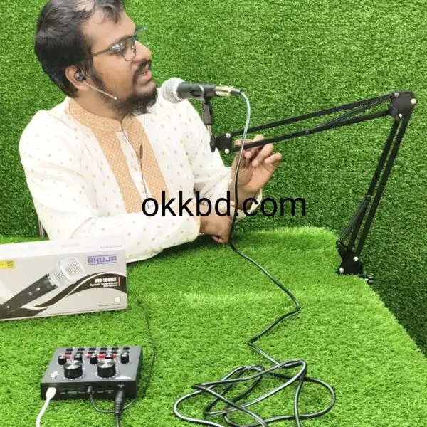 Ahuja 100xlr Dynamic microphone with V8 sound card combo - Image 2