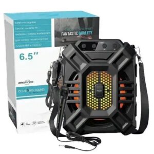 GTS-1222 Handle RGB Lights Portable Bluetooth Karaoke Speaker 6.5 Inch, 1200mAh, 10W