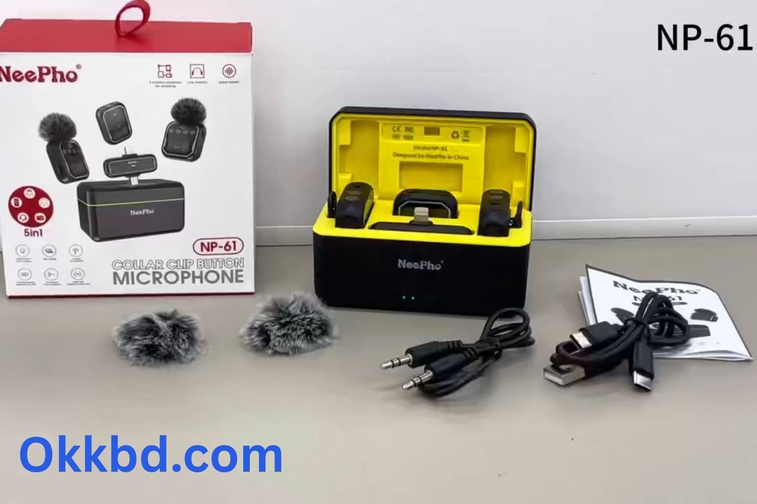 NeePho NP-61 Wireless Collar Microphone For Type-C & iPhone - Image 2