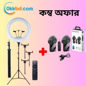 RL-21 21 Inch 72W LED Ring Light with F11 Wireless Microphone Combo